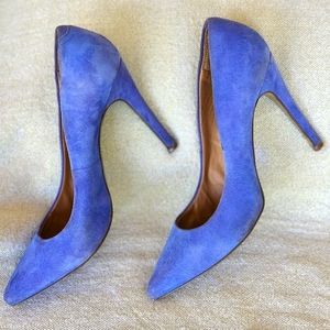 Kelsi Dagger Blue Suede High Heel Shoes